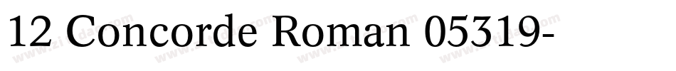 12 Concorde Roman 05319字体转换